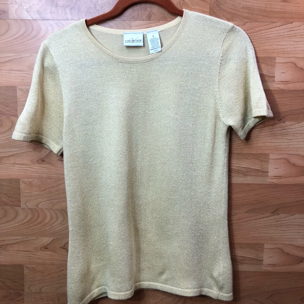 Villager Gold Sweater w/Metallic Gold Threading